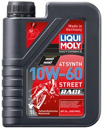 Моторное масло для мототехники Liqui Moly Motorbike 4T Synth 10W-60 Street Race, 1 л