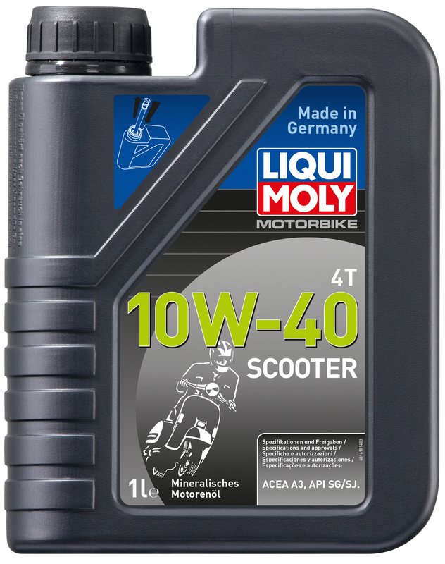Моторное масло для скутеров Liqui Moly Motorbike 4T 10W-40 Scooter, 1 л - Фото 1
