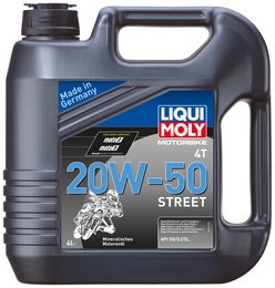 Моторное масло для мототехники Liqui Moly Motorbike 4T 20W-50 Street, 4 л