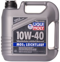 Моторное масло с молибденом Liqui Moly MoS2 Leichtlauf 10W-40, 4 л