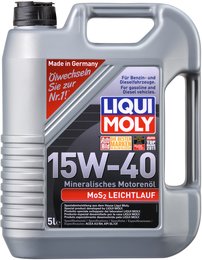Моторное масло с молибденом Liqui Moly MoS2 Leichtlauf 15W-40, 5 л