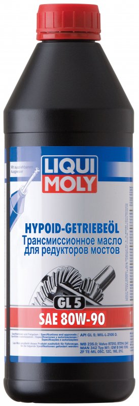 Масло для мостов и дифференциалов Liqui Moly Hypoid-Getriebeoil 80W-90 GL-5, 1 л - Фото 1 Масло для мостов и дифференциалов Liqui Moly Hypoid-Getriebeoil 80W-90 GL-5, 1 л - Фото 1