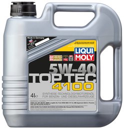 Моторное масло Liqui Moly Top Tec 4100 5W-40, 4 л