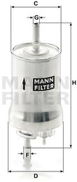 Топливный фильтр Mann Filter WK59x - Фото 2