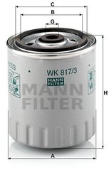 Топливный фильтр Mann Filter WK817/3x - Фото 2