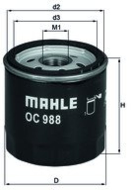 Масляный фильтр Mahle Original OC988 - Фото 1 Масляный фильтр Mahle Original OC988 - Фото 1