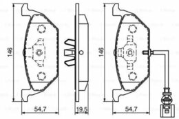 Комплект тормозных колодок Bosch 0986494019 BP264, дисковый тормоз - Фото 8