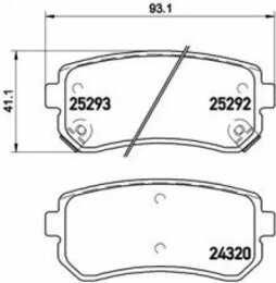 Комплект тормозных колодок Brembo P30051, дисковый тормоз
