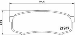 Комплект тормозных колодок Brembo P83024 21947, дисковый тормоз