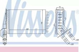 Теплообменник Nissens 73374, отопление салона