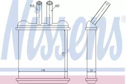 Теплообменник Nissens 76502, отопление салона