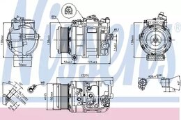 Компрессор Nissens 89412, кондиционер
