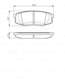 Комплект тормозных колодок Bosch 0986494380 BP1288, дисковый тормоз