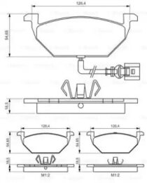 Комплект тормозных колодок Bosch 0986495213 BP1511, дисковый тормоз