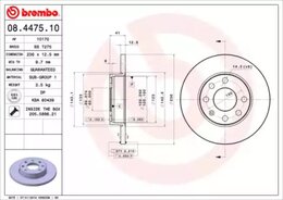 Тормозной диск Brembo 08.4475.10
