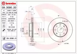 Тормозной диск Brembo 09.3090.20