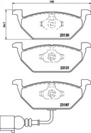 Комплект тормозных колодок Brembo P85072 23130, дисковый тормоз
