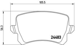 Комплект тормозных колодок Brembo P85108 24483, дисковый тормоз