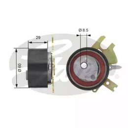 Натяжной ролик Gates T43089, ремень ГРМ PowerGrip®