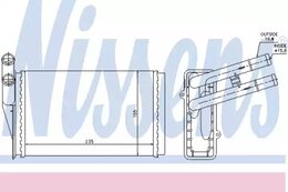 Теплообменник Nissens 70221, отопление салона