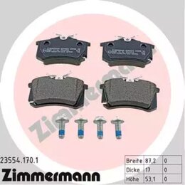 Комплект тормозных колодок Zimmermann 23554.170.1 20961, дисковый тормоз