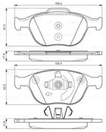 Комплект тормозных колодок Bosch 0986495066 BP1529, дисковый тормоз