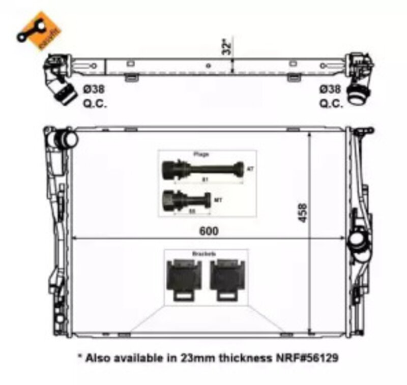 Радиатор NRF 53473, охлаждение двигателя EASY FIT - Фото 1 Радиатор NRF 53473, охлаждение двигателя EASY FIT - Фото 1