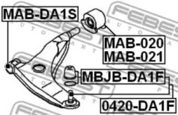 Подвеска Febest MAB-DA1S, рычаг независимой подвески колеса - Фото 2