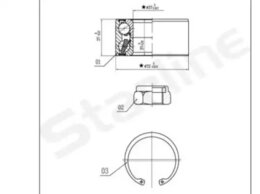 Комплект подшипника ступицы колеса Starline LO03554