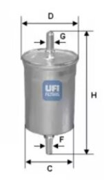 Топливный фильтр UFI 31.850.00
