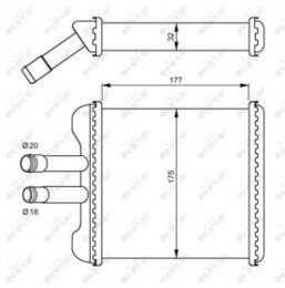 Теплообменник NRF 54237, отопление салона
