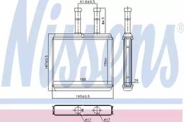Теплообменник Nissens 76504, отопление салона