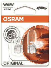Лампа накаливания Osram Original W5W 12V W2,1X9,5D 2 шт. Блистер