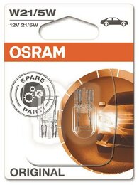 Лампа накаливания Osram Original W21/5W 12V W3x16q 2 шт. Блистер