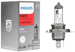 Лампа галогенная Philips Rally H4fit 12V 100/90W 1 шт.