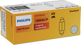 Лампа накаливания Philips 12866CP, фонарь освещения номерного знака,, задний габар