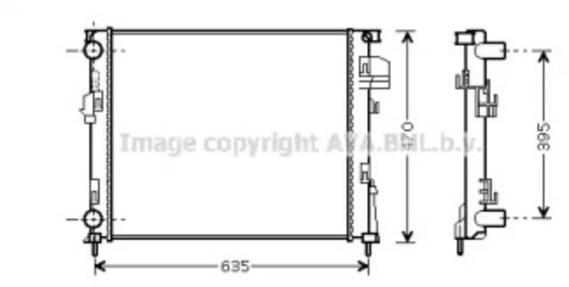 Радиатор AVA Quality Cooling RTA2303, охлаждение двигателя - Фото 1