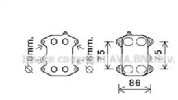 Масляный радиатор AVA Quality Cooling VW3388, двигательное масло