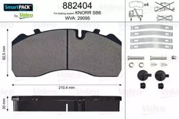 Комплект тормозных колодок Valeo 882404, дисковый тормоз SMARTPACK