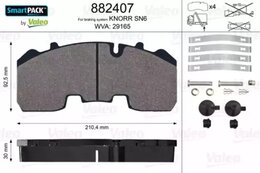 Комплект тормозных колодок Valeo 882407, дисковый тормоз SMARTPACK