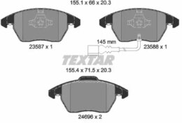 Комплект тормозных колодок Textar 2469602 24696, дисковый тормоз
