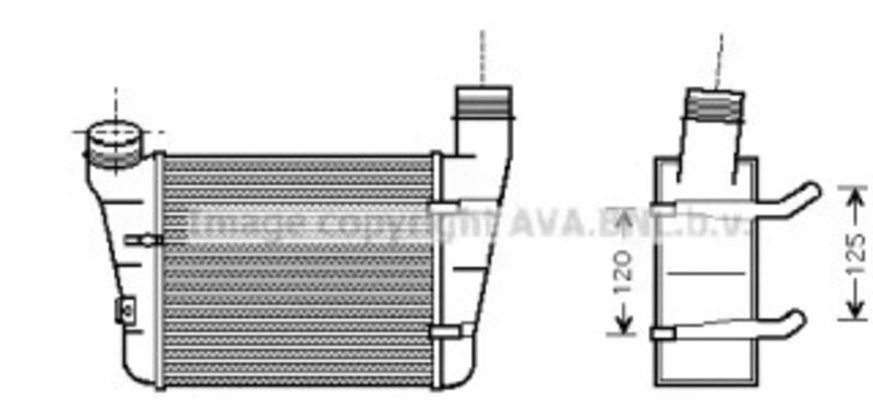Интеркулер AVA Quality Cooling AIA4221 - Фото 1