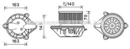 Электродвигатель AVA Quality Cooling OL8624, вентиляция салона
