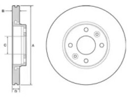 Тормозной диск Delphi BG4459C