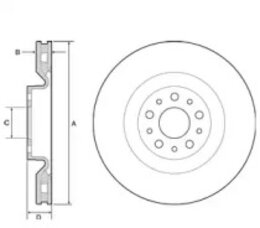 Тормозной диск Delphi BG4556