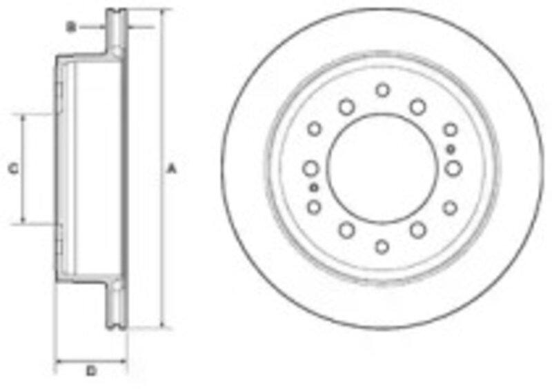 Тормозной диск Delphi BG4747C - Фото 1 Тормозной диск Delphi BG4747C - Фото 1