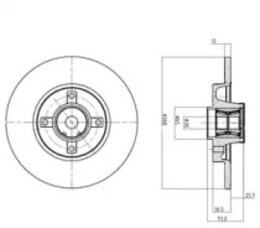 Тормозной диск Delphi BG9053RSC