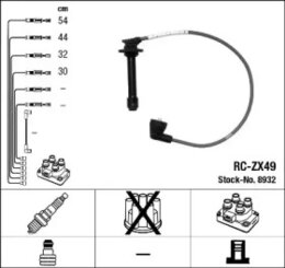 Комплект проводов зажигания NGK 8932 RC-ZX49