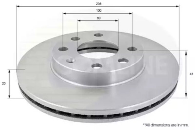 Тормозной диск COMLINE ADC1008V - Фото 1
