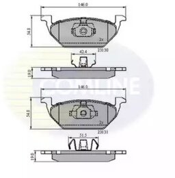 Комплект тормозных колодок COMLINE CBP0889 23130, дисковый тормоз Comline